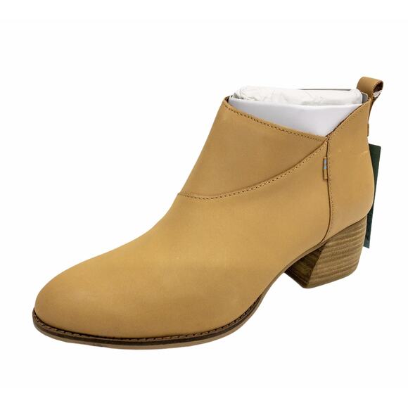 TOMS Honey Leather Leilani Suede Ankle Booties 8.5 - Picture 5 of 9